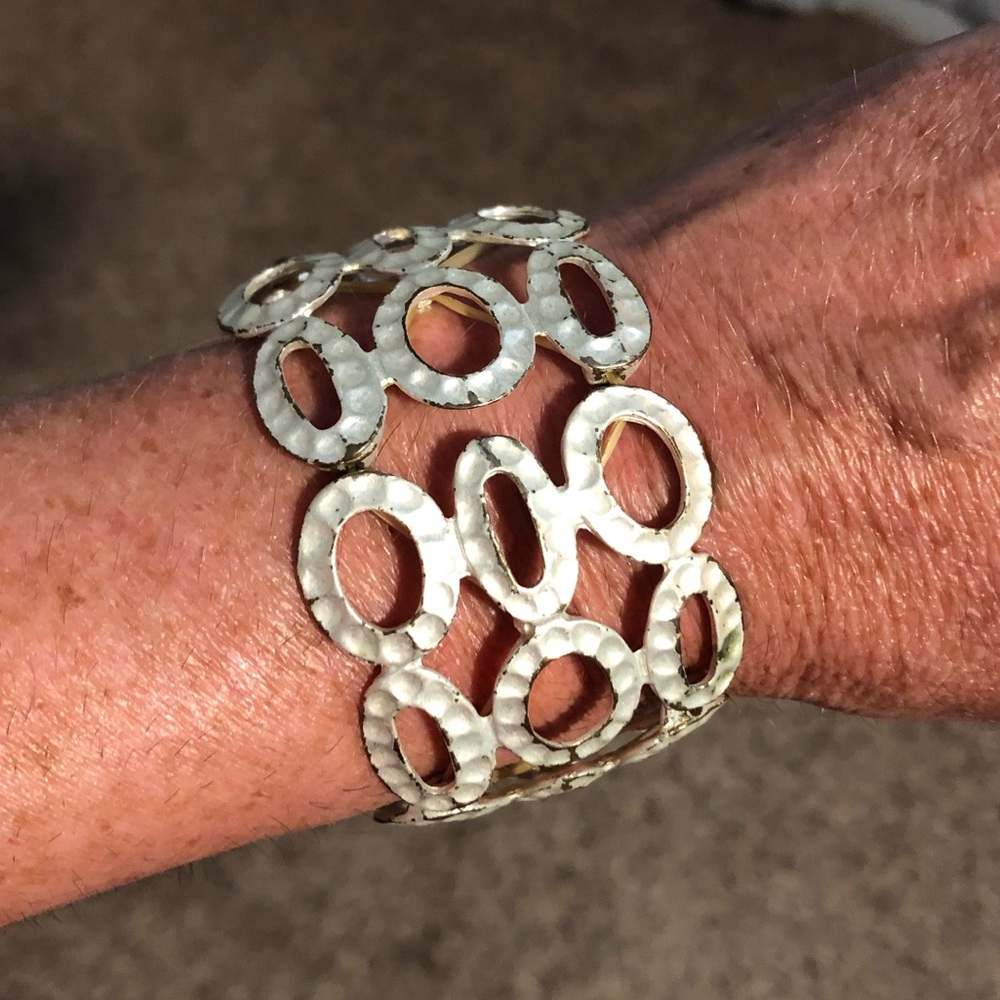 STUNNING silver 3 layer bracelet never worn
